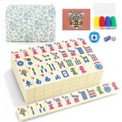 Jolitac American Mahjong Game Set, 166 3 inches x 10 inches, Blue & White