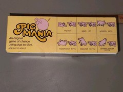1977 Vintage PIG MANIA Dice Game Pig Stye Cup 2 Pigs Manual Pen Note Pad READ