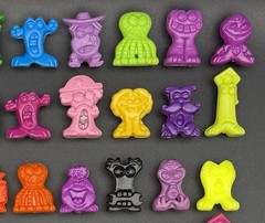 Lot of 74 Crazy Bones Classic Buddies Clear Variations – Some Duplicates