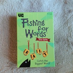 University Games Fishing for Words Letter Dice Game 2-4 Players Ages 8+