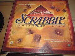 Scrabble Deluxe Collector’s Edition Rotating Turntable Crossword Game #4034