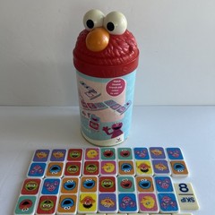 VTG Sesame Street ELMO Picture Dominoes In A Tube Matching Game 2007 & Numbers