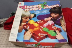 Vintage 1986 Hungry Hungry Hippos Game Milton Bradley