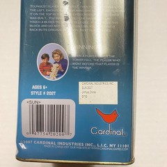 Tumbling Tower by Cardinal 48 Stacking Wood Pieces Metal Tin Used 5 & Up 1999