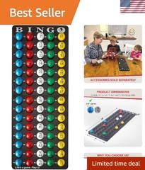 Portable Bingo Master Board & Multi-Color 7/8” Balls – Perfect for Game Nights!