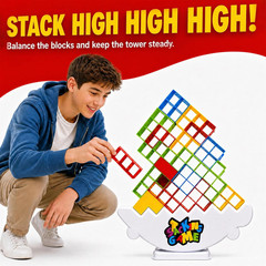 XL Giant 48PCS Stack Game for Adult & Kids, Tetra Board Tower Games for Family T