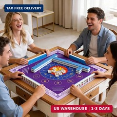 Mahjong Mat – Non-Slip, Noise Reducing & Waterproof Game Mats 31.5 x 31.5 Inches