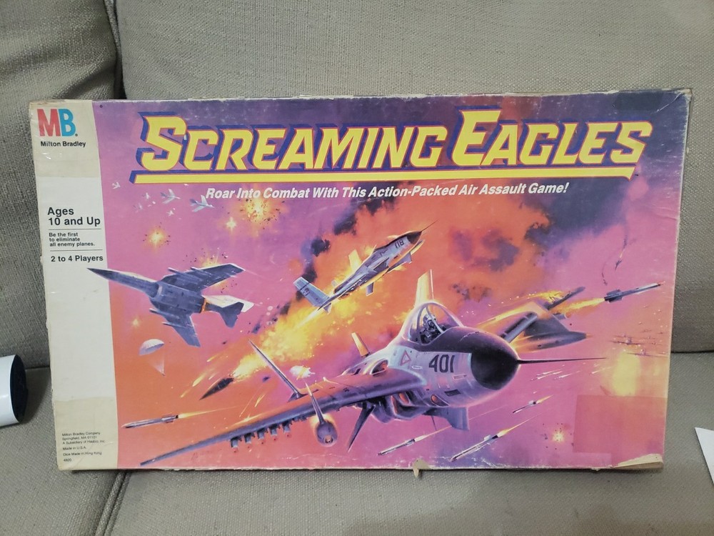 Vtg 1987 Screaming Eagles Board Game Milton Bradley Complete Pre-Owned