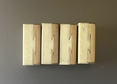lot 4 Quality Vtg 1920s Mahjong Bone/Bamboo Replacement Tiles 2 BAM thick bone