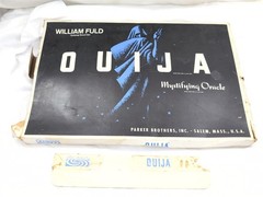 NO ROUND INSERT!! William Fuld MYSTIFYING ORACLE Original Ouija Board&Planchette