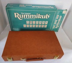 This Rare RUMMIKUB Rummy Tile Game 1997 Hertzano Israel – NIB W/Carry Case.