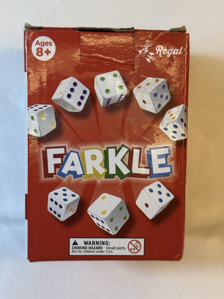 Farkel Game Complete Boxed Game 6 Dice Cup Score Sheets Instructions 2022 In Box