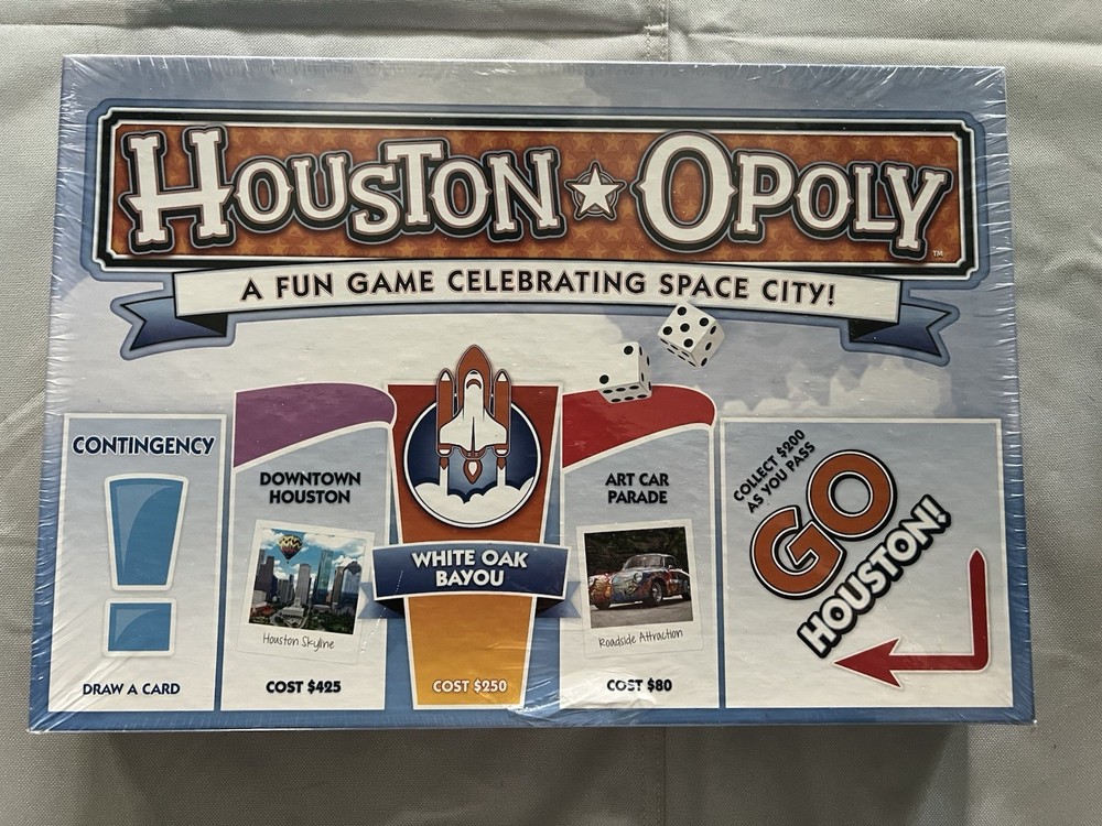 Houston Opoly Board Game Sealed Late For The Sky Houston Texas Monopoly Style