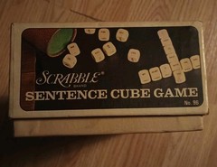 Vintage Scrabble Sentence Cube Game 1971 Selchow Righter Complete Word Dice Vtg
