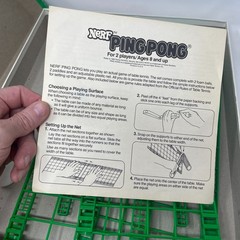 Official Nerf Ping Pong Table Tennis Game – Parker Brothers COMPLETE VTG 1982