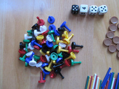Various game playing Pieces over 100 pieces