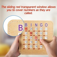 200-Pack Stitched Reusable Shutter Slide Bingo Cards with Shutter Clear Slider