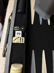 Cardinal Backgammon Set 1993 Premier Edition Padded Leatherette Case Complete