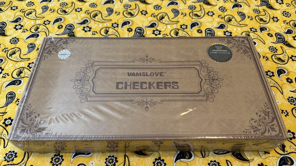14inch Checkers Folding Wooden Game Set, 8×8 Classic Checkerboard