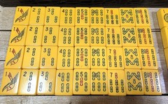 Vintage Cardinal Mahjong Set 144 Bakelite Tiles 4 Trays Rare Outstanding set!