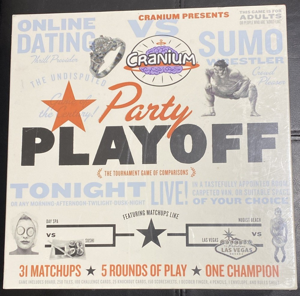 Cranium Party Playoff Board Game (Cranium, 2008) Tournament Game NIP Family FUN
