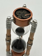 Ebro Past Present And Future Steampunk Gear Work Black Sand 5 Minute Timer