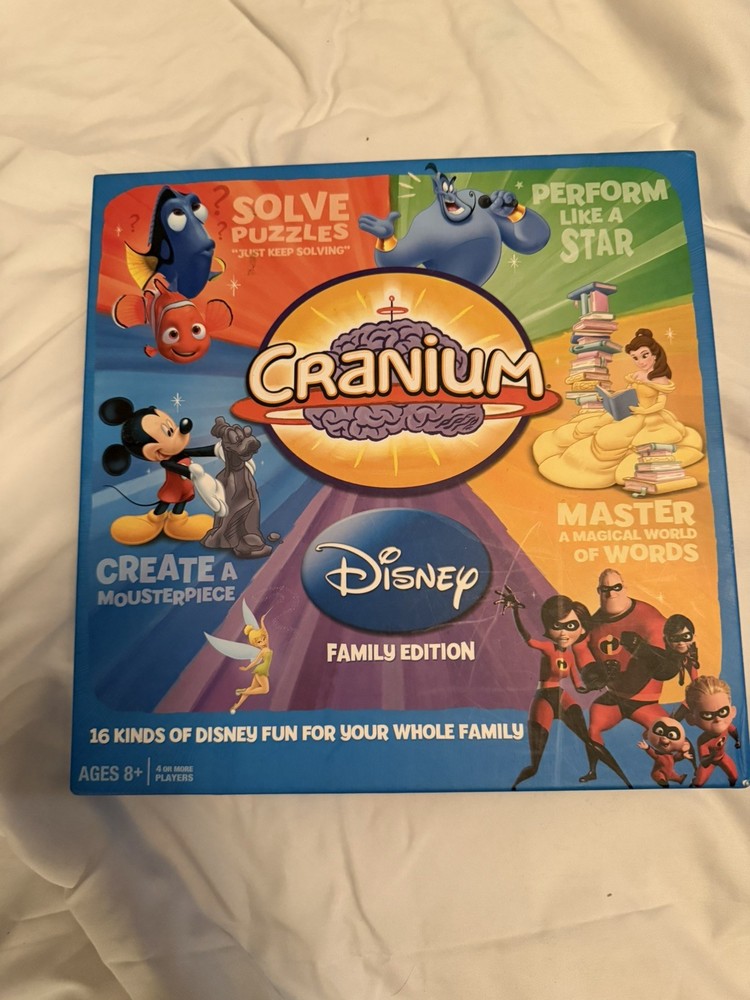 Disney Cranium Family Edition Board Game Ages 8 and Up 100% Complete Game