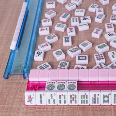 TIASUSAN American Mahjong Game Set, 166 18 inches x 5 x 3 inches, Pink
