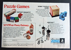 Vtg 1971 8-pg insert gift booklet catalog Ad Parker Brothers Game w/ Ouija 70’s