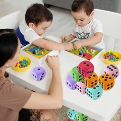 6Pcs Large 3.15″ EVA Foam Dice – Blank Educational Toy for Parties & Games