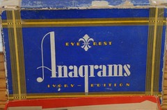 Vintage Anagrams Eye-Rest Ebony Edition Box And Tiles Games Traditional Game Old
