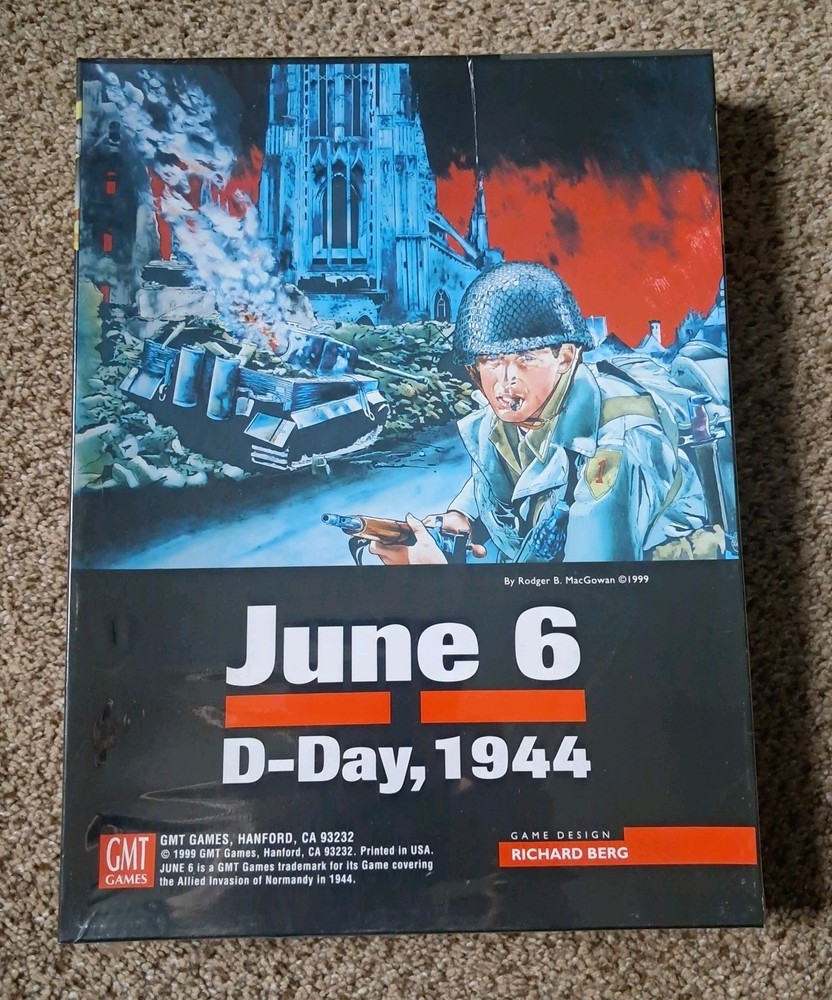 Sealed 1999 GMT Games June 6 D-Day, 1944 #9902 Strategic War Game Dented Box T