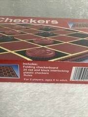 Pressman Checkers — Classic Game With Folding Board and Interlocking