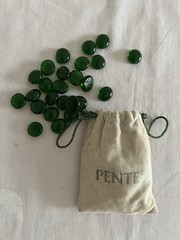 Penta game accessory – 28 green stones