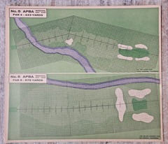 1962 APBA Golf Orig 18 Holes, Shot Board, Player Cards, 3of4 Metal Ball Markers!