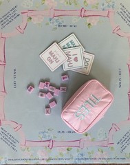 Hydrangea Floral Mahjong Mat – 3MM thick, 31.5″x31.5″, Pink and Blue