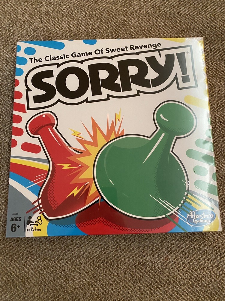 Sorry! Classic Hasbro Board Game for Kids Ages 6 and Up, Sealed New!!
