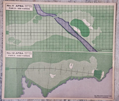 1962 APBA Golf Orig 18 Holes, Shot Board, Player Cards, 3of4 Metal Ball Markers!