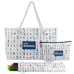 Mahjong Carrying Case Bag for Tiles and Racks 24x13x4.7 Inch American Set