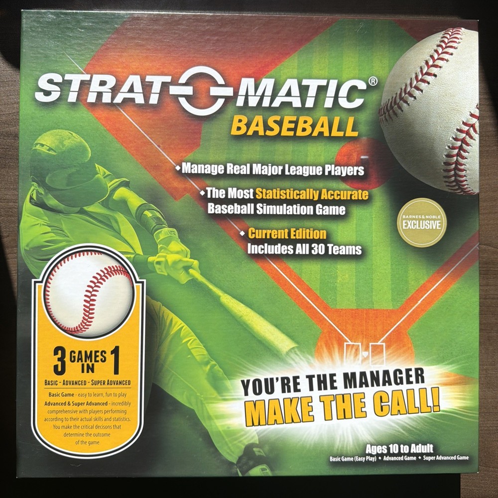 Strat O Matic Baseball 2026 VERSION Barnes & Noble EXCLUSIVE BRAND NEW SEALED