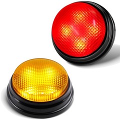 Pack Game Buzzers, 4-LEDs, Unique Sounds, Trivia Buzzer System