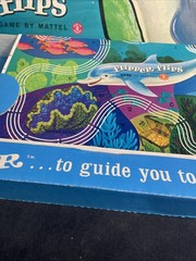 Vintage 1965 Flipper Flips Board Game Mattel TV Show Incomplete Parts Repair