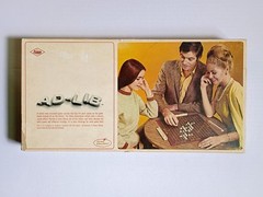 Vintage Game AD-LIB Crossword Board Game Ages 8 thru Adult by E.S. Lowe 1970