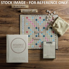 Scrabble Monopoly Clue Vintage Bookshelf Board Game Collection Open Box Used