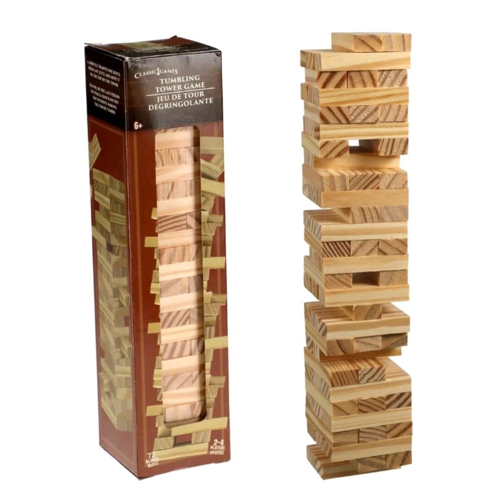 72pc Tumbling Tower Game Wood Stacking Blocks 1-7/8″ x 5/8″ CRAFTS