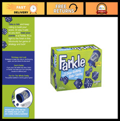 Classic Farkle Dice Game – Fun Family & Travel Game, Includes Dice Cup & Score S
