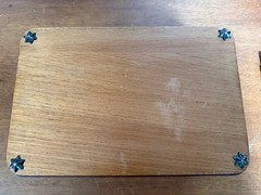 Game Storage Box, Inlaid Wood, 11 x 7.5 x 5.5