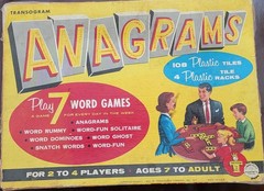 Transogram Anagrams #1150 1957 Vintage Board Game