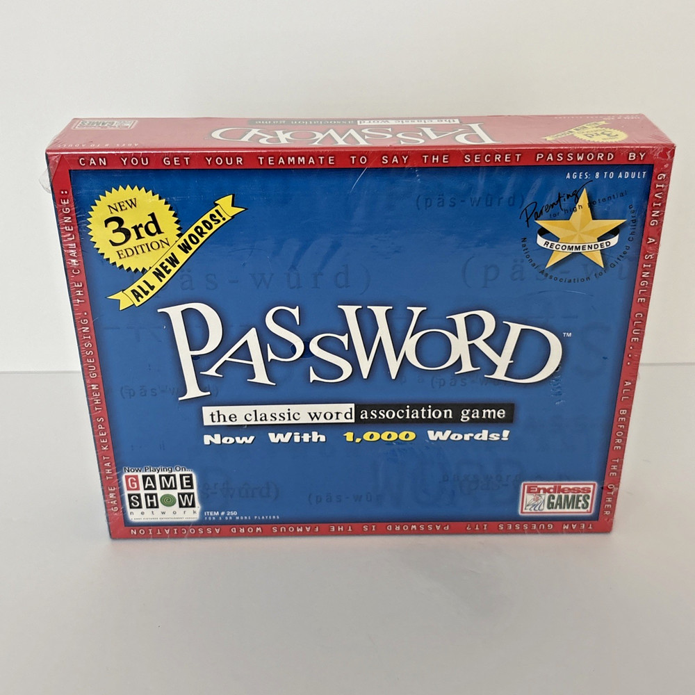 Password 3rd Edition – The Classic Word Association Game! 2001 Brand New Sealed