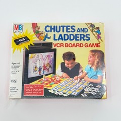 1986 Milton Bradley Chutes and Ladders VCR Board Game Multicolor Vintage NIB
